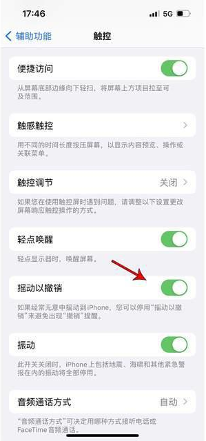 晋中苹果手机维修分享iPhone手机如何设置摇一摇删除文字 